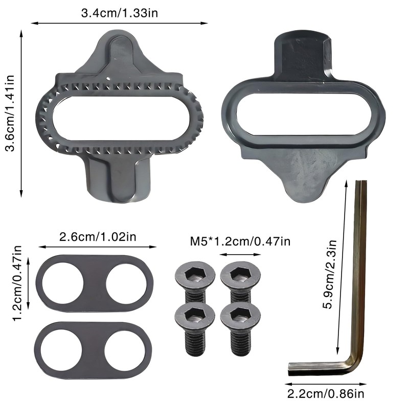 COWANIEE Cleats for Cycling Shoes for Shimano Spd, Durable Anti-Slip