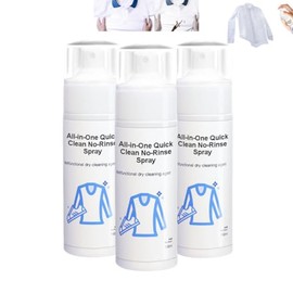 Spray de Limpieza Rápida Todo en Uno sin Enjuague, Spray Quitamanchas Multifuncional sin Enjuague para Ropa, Limpiador Quitamanchas Multiusos para Telas (3PCS)