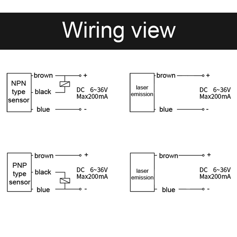 E3F-20C1 3mm Laser Beam Photoelectric Switch Trough-beam Infrared Sensors NPN