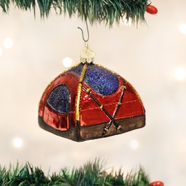 Old World Christmas Ornaments: Camping Outdoor Collection Glass Blown Ornaments for Christmas Tree, Dome Tent