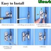 Litensh Door Hasp Latch 90 Degree, Stainless Steel Safety Angle