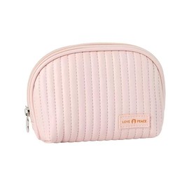 HUTUYIYI Small Cosmetic Bag, Elegant Makeup Bags,Travel Waterproof Toiletry Bag Accessories Organizer,Lipstick Pouch,Zipper Pouch,Bag for Purse for Women (1, Pink)