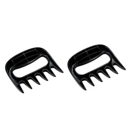 Restaurantware Met Lux 4.5 x 4.1 Inch Meat Claws 2 Meat Shredders - Sharp Blades With Handle Black Plastic Bear Claws Durable For Shredding Pork Chicken or Turkey