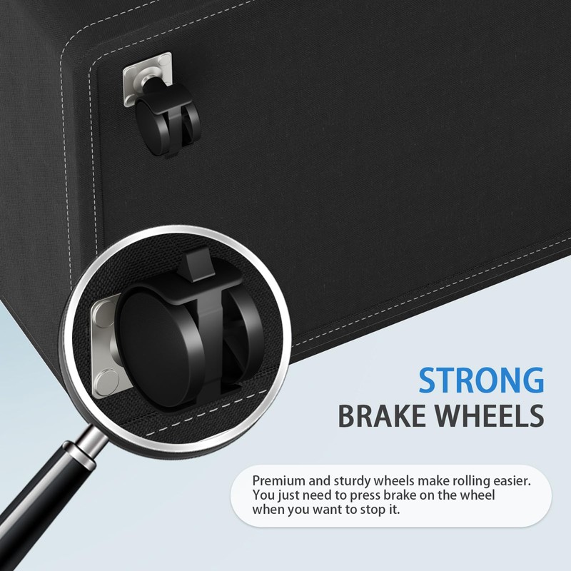 HomeHacks 75L Rolling Laundry Basket with Wheels, Collapsible & Waterproof