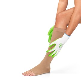 Steve Gloves Latex Free Special Grip Gloves for Putting on Compression Socks, Sport Stockings, Support Hosiery - Available in 5 Sizes (S)