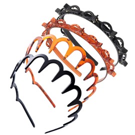 4 Pcs Clip Headbands, Teeth Comb Hair Hoop Headband With Clips Attached, Hairpin Headbands, Multi-Layer Teeth Comb Hair Hoop Headband With Clips Attached, Hairpin HairBand for Women Girls