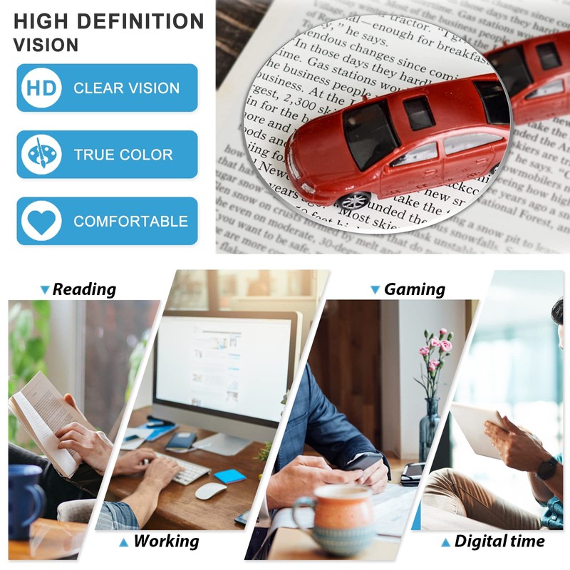 MARE AZZURO Large Reading Glasses +1.5 Men Flexible Square Readers