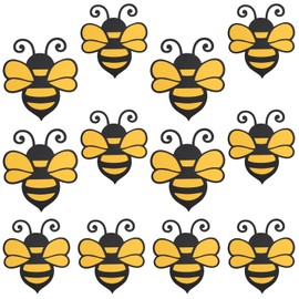 12pcs 3D Bee Stickers, 2 Sizes Honeybee Party Wall Decor Honey Bee Window Clings Ornaments Bumble 3D Stickers Decals Ideal Party Favors and Decorations for Crafts Home Office Parties