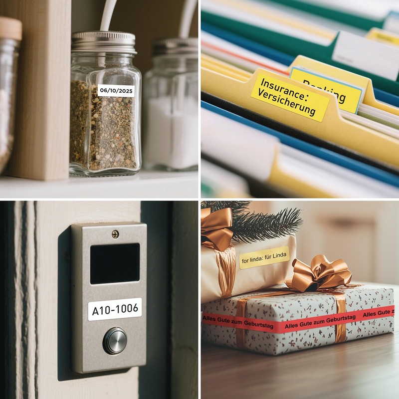 SUPVAN G15M Continuous Label Tape, Thermal Multi-Purpose Labels for Home,