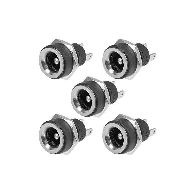 sourcing map 2.1mmx5.5mm DC Power Jack Female DC 30V Panel