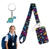 Lanyard with Card Holder, Cute Dinosaur Lanyard Card Holder Plastic