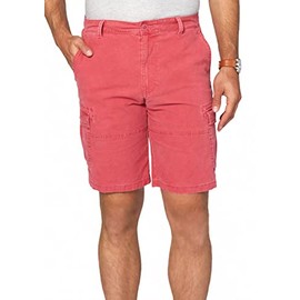 IZOD Men's Pigment Dyed 10.5" Cargo Short, Saltwater Red, 30