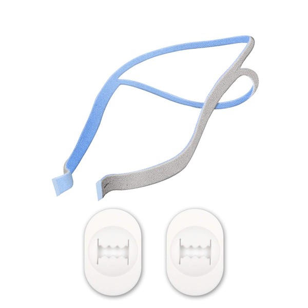Replacement Headgear for The ResMed Airfit P10 Nasal Pillow CPAP Mask. (1 Pack) Includes Free 2 Replacement Adjustment Clips.
