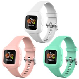 Watbro Compatible with Garmin Vivofit jr 3 Band/Garmin Fit jr 3 Band, Colorful Silicone Adjustable Replacement Sport Band for Kids Boys Girls Men Women