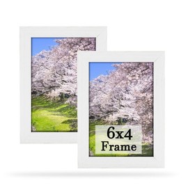 6x4 Frame - Picture Frame Certificate Frame Picture Frame, Wall Decoration 10 cm x 15 cm, Display Pitcure for Table Top and Wall Mounting Freestanding and Wall Mountable(White)