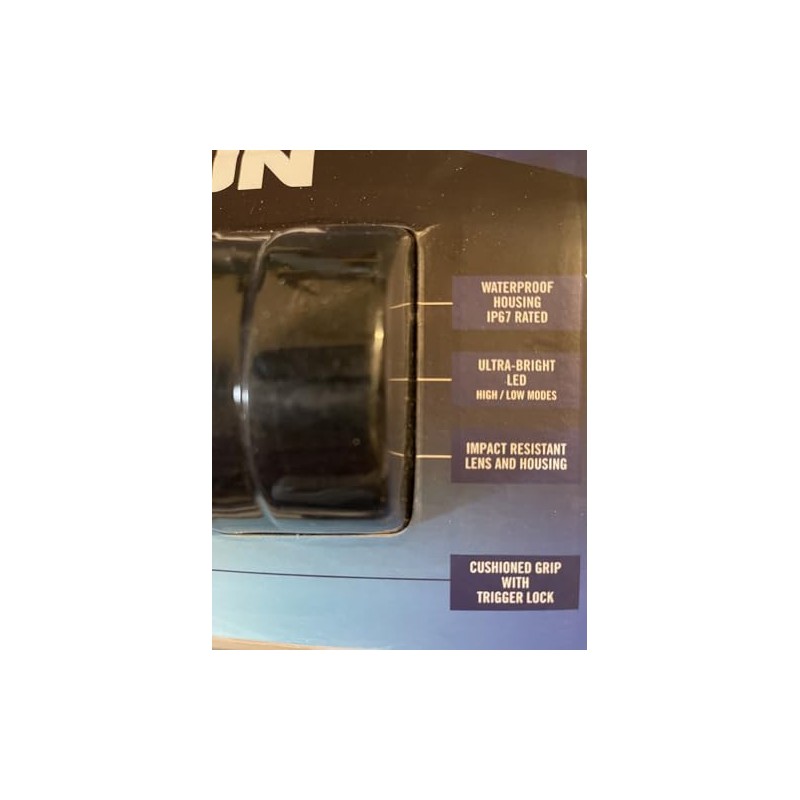 400 Lumen Rechargeable Waterproof LED Braun Spotlight, Black