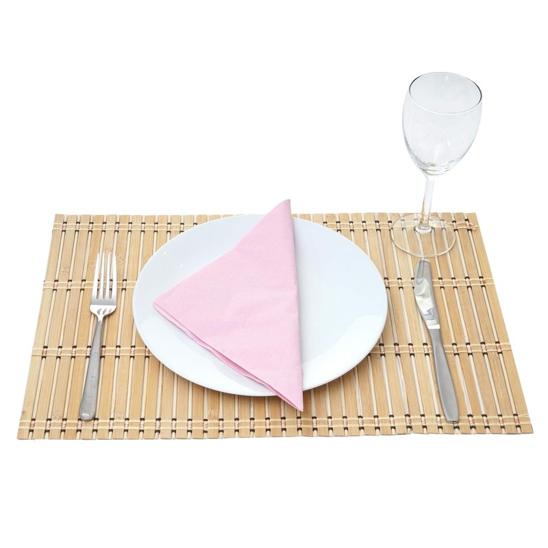 HWC-C13 6-Piece Place Mat Table Mat Bamboo Washable 45 x