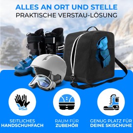 STYNGARD Ski Boot Bag with Space for Accessories [38 L] - Bag for Ski Boots with - Ski Boot Bag - Model Cortina