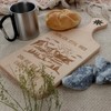 Spruchreif Alder board with handle, breakfast board with engraving, chopping