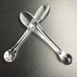 ccHuDE 20 Pcs Clear Acrylic Makeup Spoon Sticks Cosmetic Spatulas Facial Cream Mask Spatula Stick Tool for Mixing