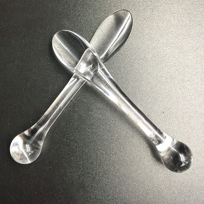 ccHuDE 20 Pcs Clear Acrylic Makeup Spoon Sticks Cosmetic Spatulas