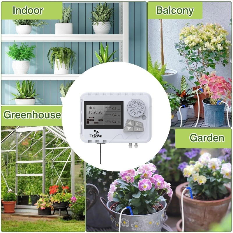 TRJZWA Automatic Watering System Watering System Kit Schedule Water Timer