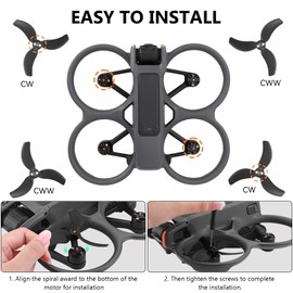 Bocguy Avata 2 Propellers, 4 Pieces Drone DJI Avatar Propeller with 12 Screws & Screwdriver, DJI Avata 2 Accessories for Drone Replacement, 3032S DJI Avatar 2 Propeller Blades Low Noise