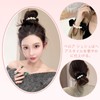 YANHUILAY ベロア シュシュ【2本セット】ヘアゴム パール 髪ゴム 大きめ まとめ髪 かわいい 髪飾り 跡がつかない