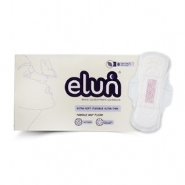 Elun Sanitary Pads | Anti-Bacterial Nano Ribbon | 8 Day Mini Pack | Comfort Pads for Sensitive Skin | Rash Free & Gentle Protection | 280mm Thin Pads