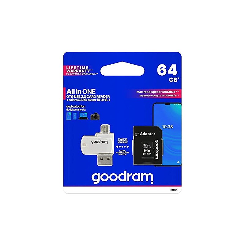 GOODRAM 64GB M1A4 All in One Micro Card Class 10