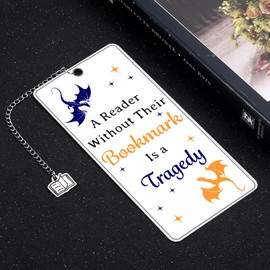 Dragon Bookmark Books Gifts for Book Lovers, Dragon Book Mark for Reading Women, Funny Dragons Bookish Merch Metal Fantasy Bookmarks for Men Women Books Lover Stocking Stuffers Fantasy Bookmark Metal
