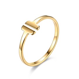 Cappuvini Women's Ring, Men's, Pinky Ring, Stainless Steel, Hypoallergenic, Adjustable Size, Simple, Popular, Zirconia, Titanium Ring, Birthday, Anniversary, Party, Gift, Fashion Accessory, Metal