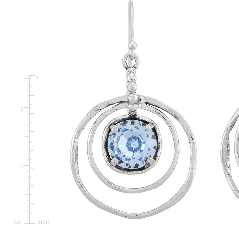Silpada 'Cooling Out' Sterling Silver Blue Crystal Drop Earrings