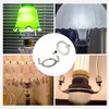 WADY 4PCS Black Metal Lamp Harp Holder Adapters (1.65") -