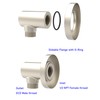 Aquaiaw Wall Supply Elbow with O-Ring Flange, Tapered 1/2 NPT