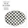 MACKENZIE-CHILDS Courtly Check Enamel Oval Platter, Serving Plate for Entertaining,