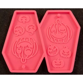 Unbranded Coffin Pumpkin - Epoxy Resin Silicone Molds - Pendants, Earrings, Charms, Etc.