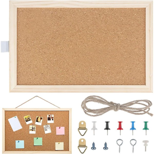 Cork Pin Board with Wooden Frame, Cork Pin Board, Mounting