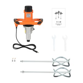 TITIDU Electric Concrete Mixer with Two Rods,1800W Portable Electric Concrete Cement Mixer Double Rod Grout Stirring Mixer,2 Speed Adjustment, Stirring Tool for Paint Grout Paint Plaster 110V, 60Hz
