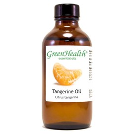 Tangerine – 4 fl oz (118 ml) Glass Bottle w/Cap – 100% Pure Essential Oil – GreenHealth