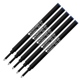 5 Pack Monteverde G22 Rollerball Pen Refills Compatible With Schmidt 888, Fine Point, Bulk Packed (Blue)