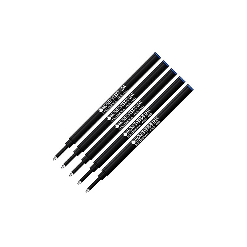 5 Pack Monteverde G22 Rollerball Pen Refills Compatible With Schmidt