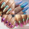 outopen 3D Fish Scales Coffin Nail Tips 120Pcs 12 Sizes