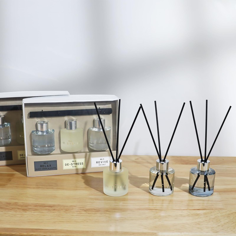 3 Pack Fragrance Reed Diffuser, 50ML Lavender Jasmine Freesia Aromatherapy