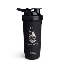 Smartshake Reforce Stainless Steel Game Of Thrones Dracarys, Shaker Bottle (900 ML /30oz) | Lightweight Resistance Sports Shaker Bottle with a Soft Lid | Leakproof, BPA Free & DEHP Free