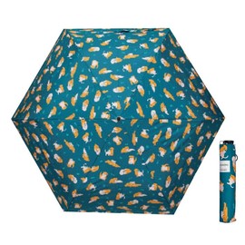 F-SEASONS M5 Large but Light Carbon Rib, Parasol, Folding Umbrella, For Both Sunny and Rainy Weather, Manual Opening/Closing, Dogs, Cats, Pattern, Heat Shield, 99.9% UV Protection, Compact, Folding