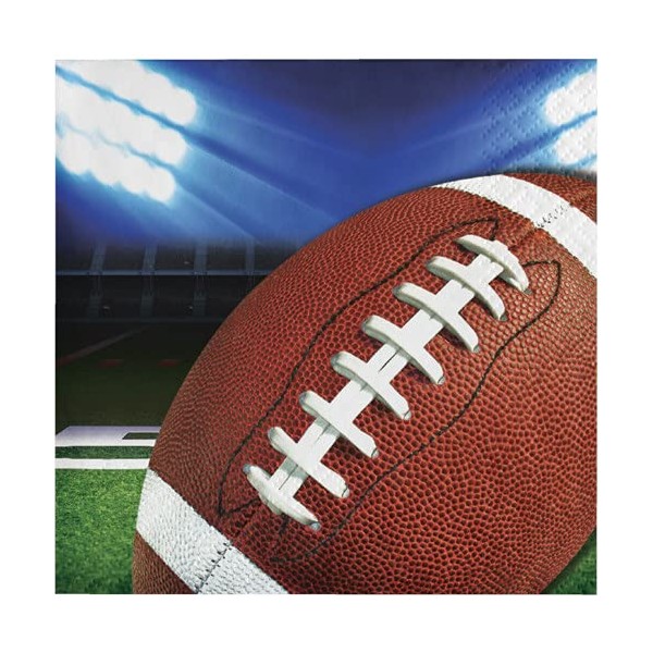 64 Football Party Premium Beverage Napkins for Birthday or Sports