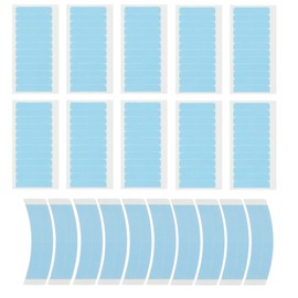 Hair Extension Tape, Double-Sided Hair Tapes for Extensions, 120 Square Piece+10 Arc Piece, Used to Fix Wig, Elastic Colloid is Waterproof and Sweat-Proof, High Temperature Resistant, Easy to Use