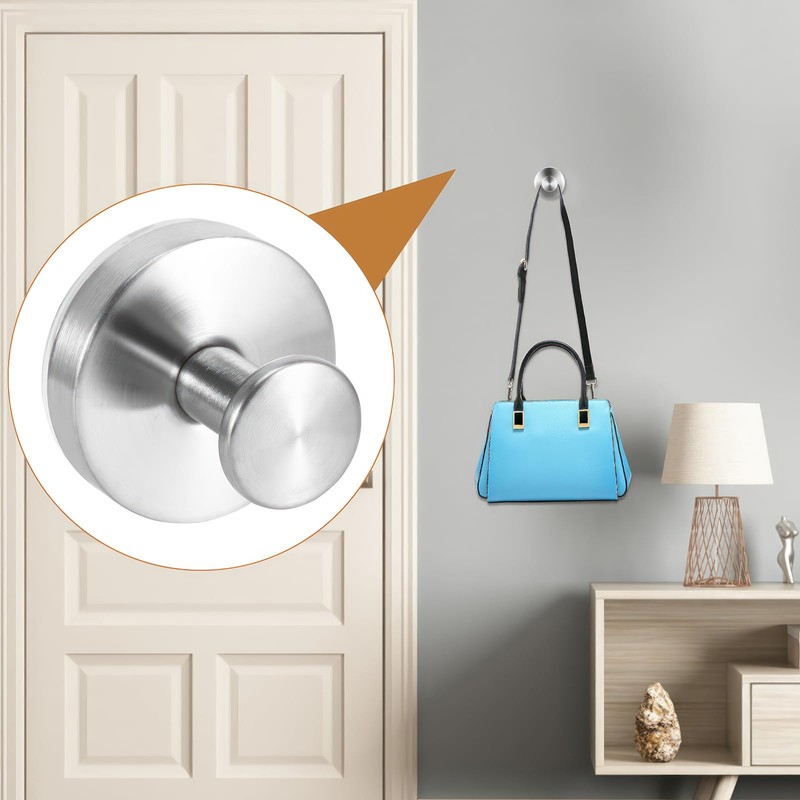 OUZHOU 4 Pack Suction Hooks, No Drill Hooks Stainless Steel
