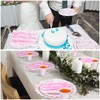 Havawish 400 Pcs Pink Floral Party Plates Disposable Tableware Set